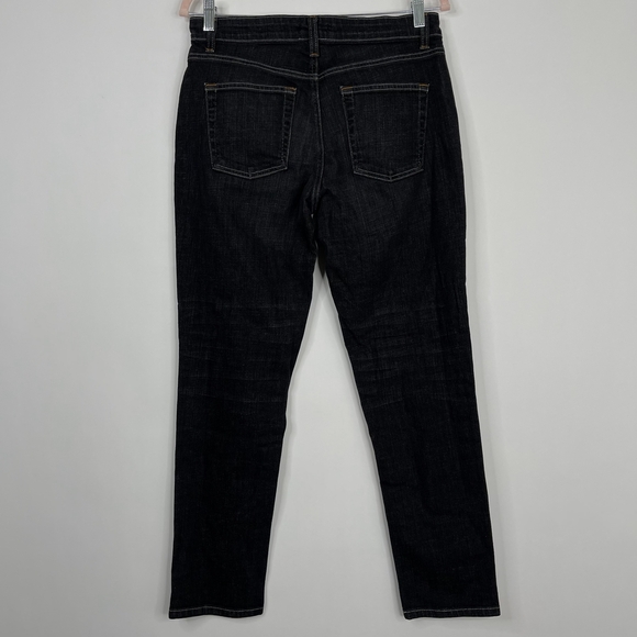 2/$30 Eileen Fisher Organic Denim Skinny Jeans 4 Rinsed Black Mid Rise #6653 - Picture 10 of 15